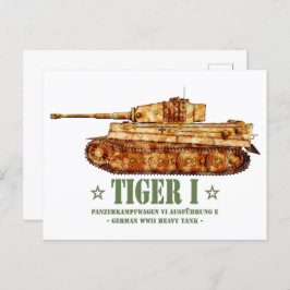 Tiger I. Weltkrieg Zweiter deutscher Panzer Postkarte