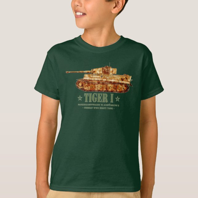 Tiger I. Weltkrieg Zweiter deutscher Panzer T-Shirt (Vorderseite)