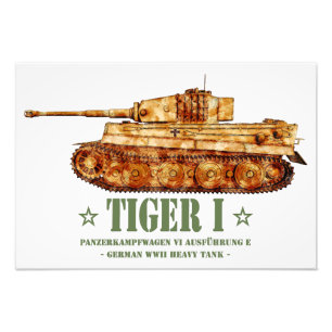 Tiger I Zweiter Weltkrieg deutscher schwerer Panze Fotodruck