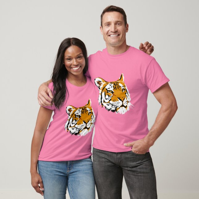 Tiger Illustration Burnout-T - Shirt des Retro 80 (Unisex)