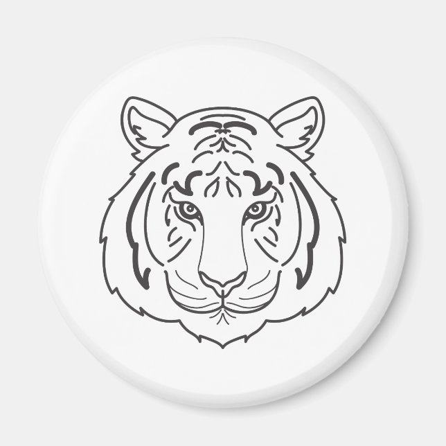 Tiger Illustration Magnet (Vorne)
