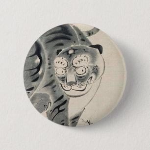 Tiger Illustration von Ito Jakuchu Button