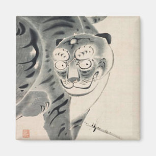 Tiger Illustration von Ito Jakuchu Magnet