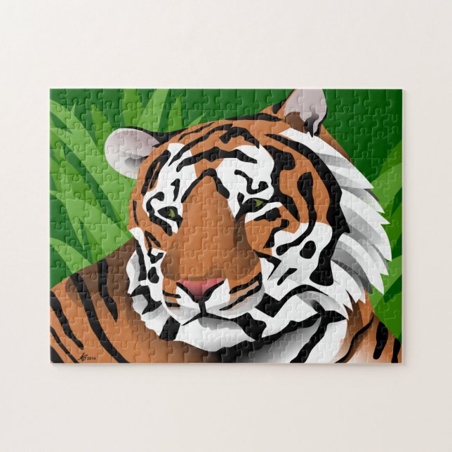Tiger im Dschungel Puzzle (Horizontal)