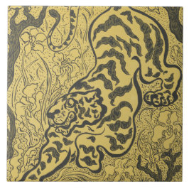 Tiger im Dschungel (Wild Animal) (von Paul Ranson) Fliese