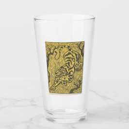 Tiger im Dschungel (Wild Animal) (von Paul Ranson) Glas