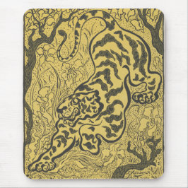Tiger im Dschungel (Wild Animal) (von Paul Ranson) Mousepad