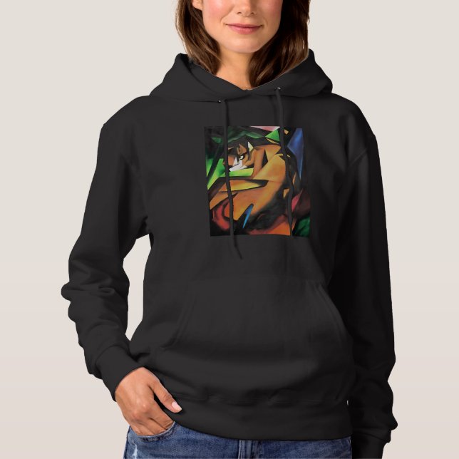 Tiger im geometrischen Stil Hoodie (Vorderseite)