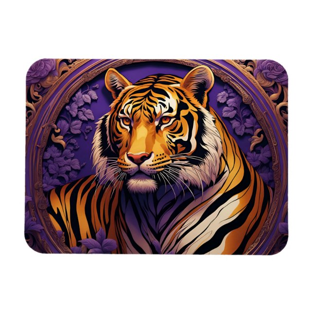 Tiger im lila magnet (Horizontal)
