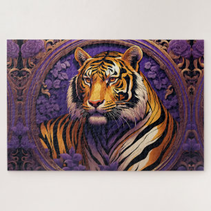 Tiger im lila puzzle