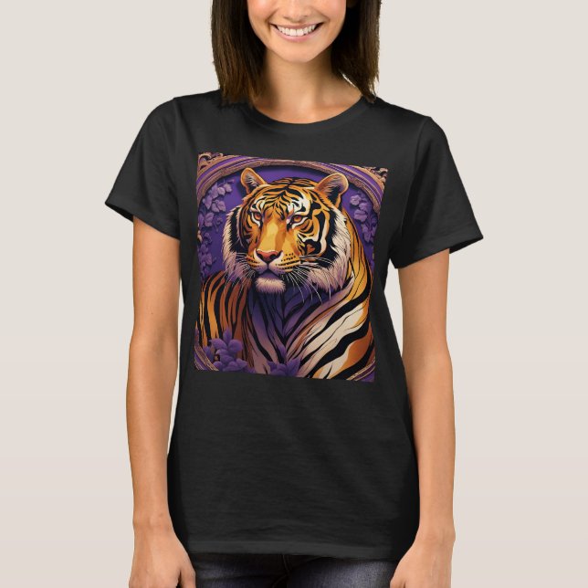 Tiger im lila T-Shirt (Vorderseite)