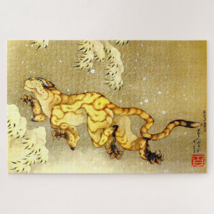 Tiger im Schnee Katsushika Hokusai 1849 Puzzle