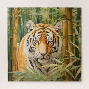 Tiger im Wald Puzzle