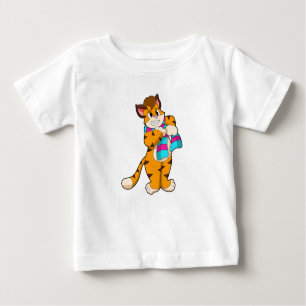 Tiger im Winter mit Scarf Baby T-shirt