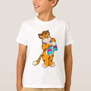 Tiger im Winter mit Scarf T-Shirt