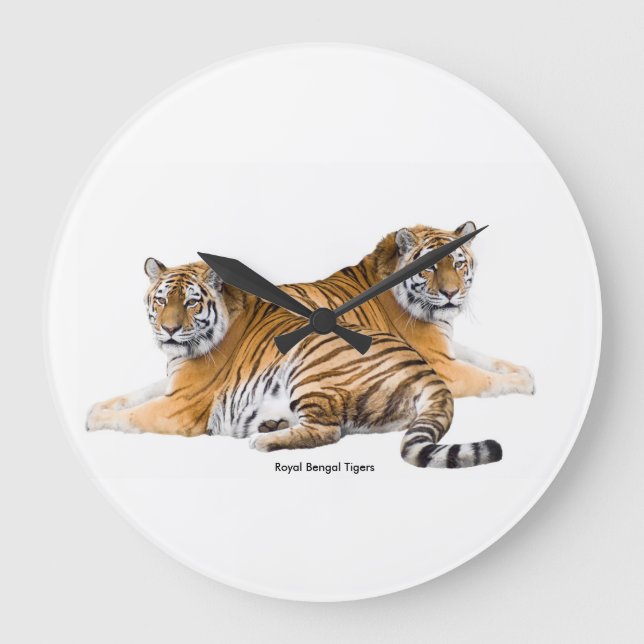 Tiger image for Round-Large-Wall-Clock Große Wanduhr (Vorderseite)