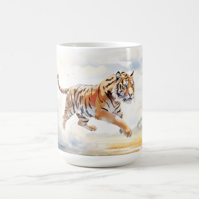 Tiger in Aktion 2 Kaffeetasse (Mittel)