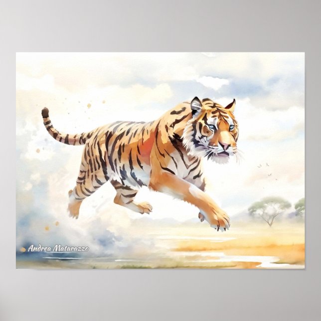 Tiger in Aktion 2 Poster (Vorne)