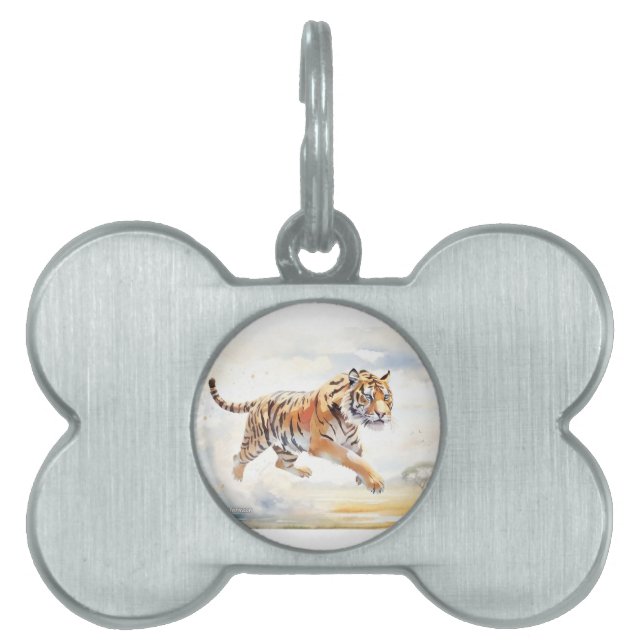 Tiger in Aktion 2 Tiermarke (Vorderseite)