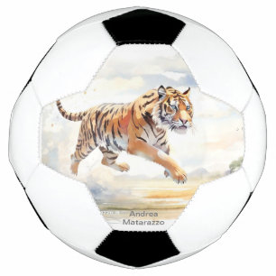 Tiger in Aktion Fußball