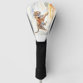 Tiger in Aktion Golf Headcover