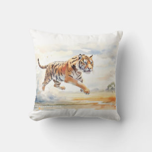 Tiger in Aktion Kissen