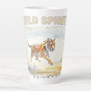 Tiger in Aktion - Wilder Geist Milchtasse