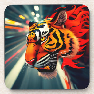 Tiger in Bewegung Getränkeuntersetzer