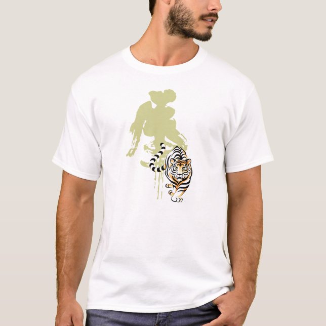 Tiger in der chinesischen Kunst und in der T-Shirt (Vorderseite)