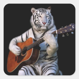 Tiger in der Dunkelheit – Minimaler Aufkleber