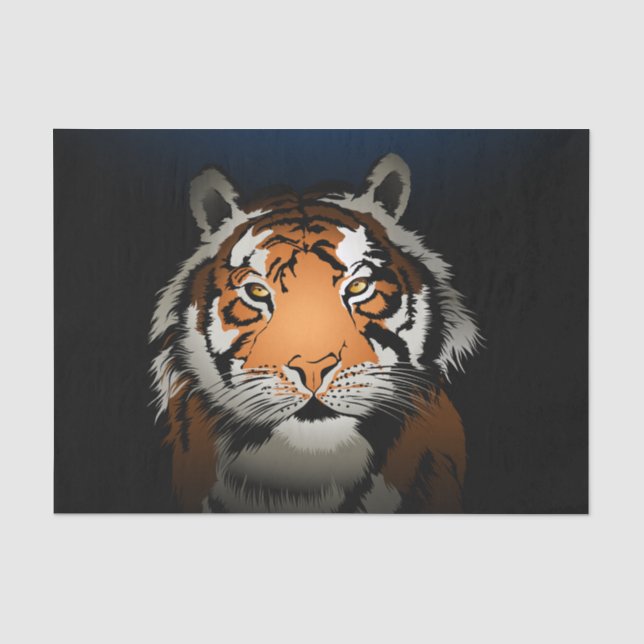 Tiger in der Nacht Seidenpapier (Vorderseite)