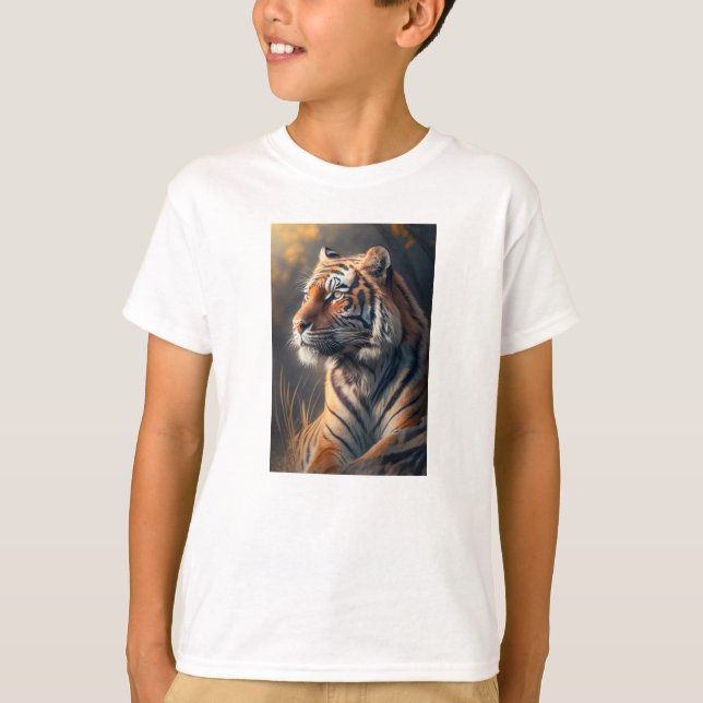 Tiger in der Natur Kids' Basic T - Shirt (Vorderseite)