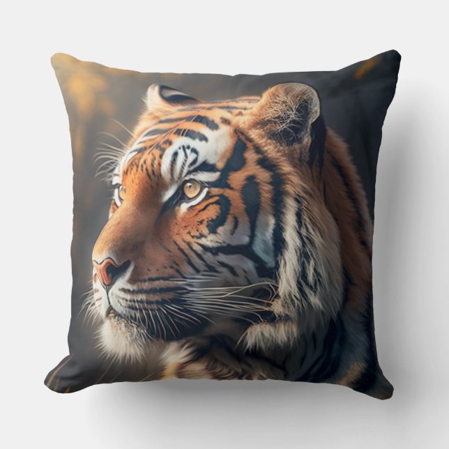 Tiger in der Natur Throw Kissen 20" x 20" (Vorderseite)