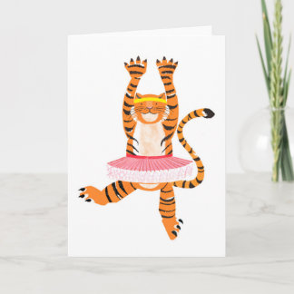 Tiger in einem Ballettröckchen Karte