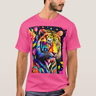 Tiger in einem Blumentraum T-Shirt
