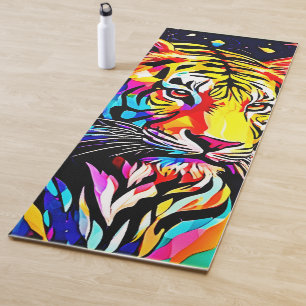 Tiger in einem Blumentraum Yogamatte