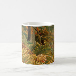 Tiger in einem Tropensturm von Henri Rousseau Kaffeetasse