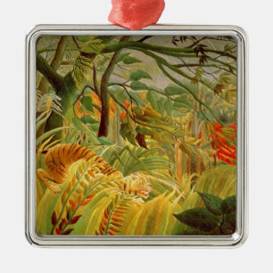 Tiger in einem tropischen Sturm 1891 Silbernes Ornament
