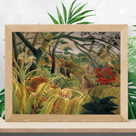 Tiger in einem tropischen Sturm, Henri Rousseau Poster