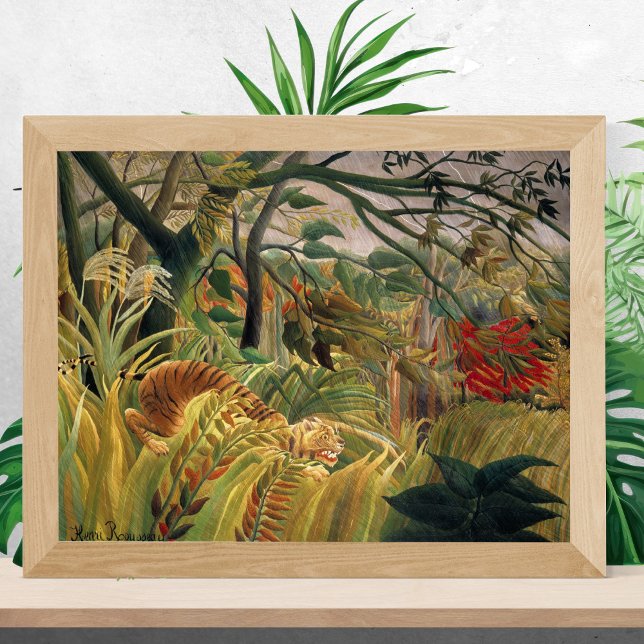 Tiger in einem tropischen Sturm, Henri Rousseau Poster (Von Creator hochgeladen)