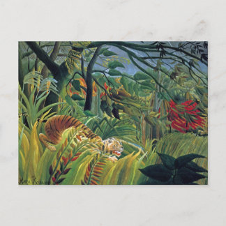 Tiger in einem tropischen Sturm (überrascht) Postkarte