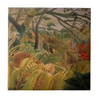 Tiger in einem tropischen Sturm von Henri Rousseau