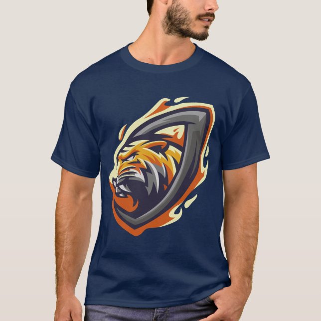 Tiger in fire ring T-Shirt (Vorderseite)