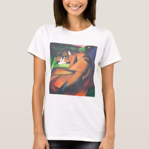 Tiger in geometrischer Art Stil Franz Marc T-Shirt
