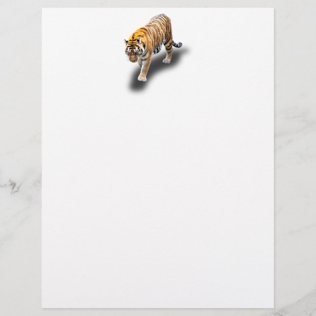 TIGER IN IHRE RICHTUNG BRIEFBOGEN (Vorderseite)