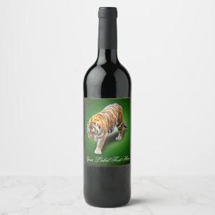 TIGER IN IHRER RICHTUNG WEINETIKETT