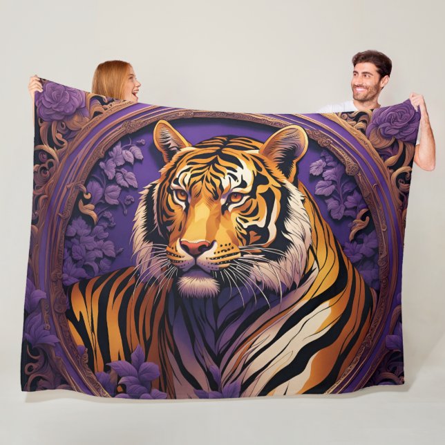 Tiger in Lila Fleecedecke (Beispiel)