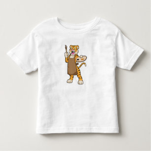 Tiger in Malerei mit Pinsel und Pinsel Kleinkind T-shirt