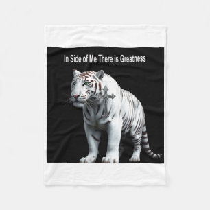 Tiger - In mir steckt Großartigkeit Sticker Fleecedecke