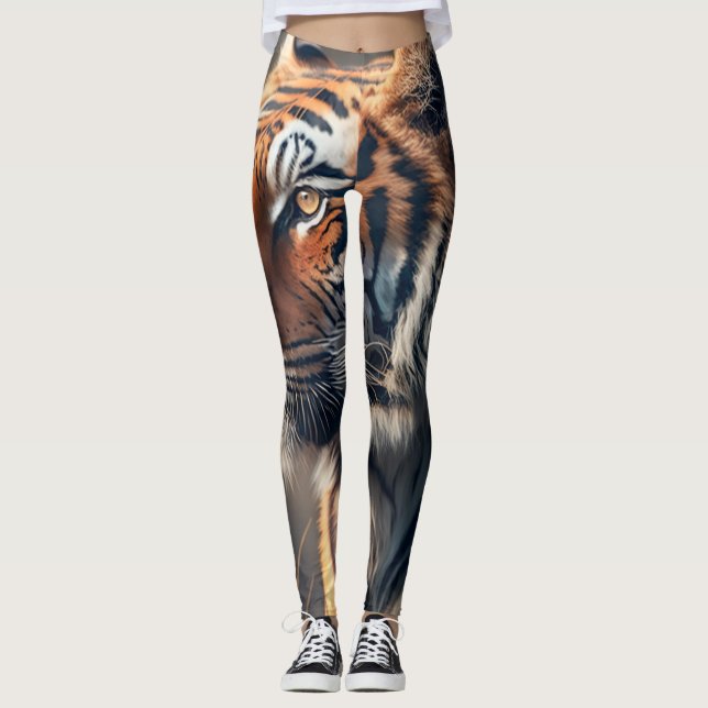 Tiger in Nature All-over-Print-Leggings Leggings (Vorderseite)